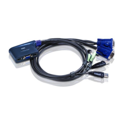 Aten 2-Port USB VGA/Audio Cable KVM Switch (1.8m) | CS62U-A7