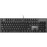 Genesis NKG-0946 Gaming keyboard, RGB LED light, US, Black, Wired, Thor 300, USB, Black, White blacklight, red outemu, Numeric keypad