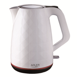 Adler Kettle AD 1277 Standard, Plastic, White, 2200 W, 360° rotational base, 1.7 L | AD 1277 White