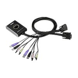 Aten 2-Port USB DVI/Audio Cable KVM Switch with Remote Port Selector | Aten | 2-Port USB DVI/Audio Cable KVM Switch with Remote Port Selector | CS682-AT