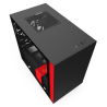 NZXT H210i Side window, Black/Red, Mini ITX, Power supply included No
