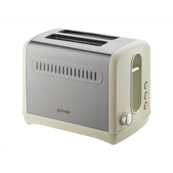 Gorenje Toaster T1100CLI Power 1100 W Number of slots 2 Housing material Plastic, metal Beige/ stainless steel