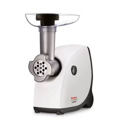 TEFAL Meat mincer  NE411137 White, 2000 W, Number of speeds 1, Throughput (kg/min) 2.3, The set includes 3 stainless steel sieves for fine, medium or coarse grinding.