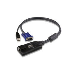 Aten USB VGA KVM Adapter 1 x RJ-45 Female, 1 x USB Male, 1 x HDB-15 Male | KA7570-AX