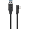 Goobay Cable, 90° 66502 Black,  USB-C Male, USA 3.0 Male (Type A)