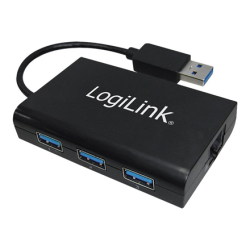 Logilink | USB 3.0 3-port Hub with Gigabit Ethernet | UA0173A