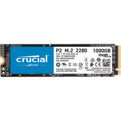 Crucial SSD P2 1000 GB, SSD form factor M.2 2280, SSD interface PCIe NVMe Gen 3.0 x 4, Write speed 1800 MB/s, Read speed 2400 MB/s | CT1000P2SSD8
