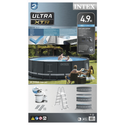 Intex Ultra Xtrtm Frame with Filter Pump, Safety Ladder 488x122 cm | 26326NP