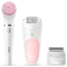 Braun Epilator Silk-épil Beauty Set 5-885 BS Operating time (max) 30 min, Number of power levels 2, Wet & Dry, White/Pink