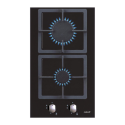 CATA Hob SCI 3002 BK Gas on glass, Number of burners/cooking zones 2, Rotary knobs, Black | 08047410