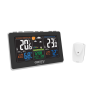 Camry Weather station CR 1174 Black, Colorful digital display, Remote sensor