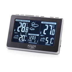 Adler Weather station AD 1175 Black White Digital Display