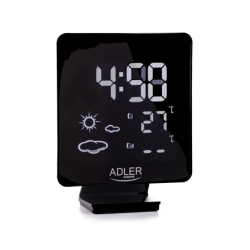 Adler Weather station AD 1176 Black, White Digital Display, Remote Sensor