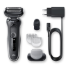 Braun Shaver 50-W1600s Cordless, Charging time 1 h, Lithium Ion, Number of shaver heads/blades 3, Black/White, Wet & Dry