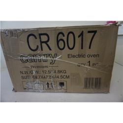 SALE OUT. Camry Mini Oven CR 6017  63 L, Table top, 2200 W, Black, DEFORMED CORPUS (Palankstytas korpusas) | CR 6017SO