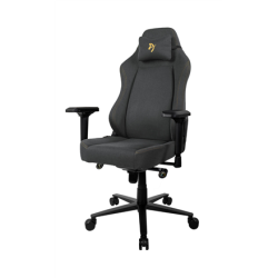 Arozzi Gaming Chair Primo Woven Fabric Black/Grey/Gold logo | PRIMO-WF-BKGD