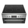 Bosch | Cooker | HKR39A250U | Hob type Vitroceramic | Oven type Electric | Stainless steel | Width 60 cm | Electronic ignition | Grilling | LED | Depth 60 cm | 66 L