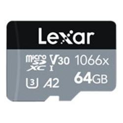 Lexar | Professional 1066x | UHS-I | 64 GB | MicroSDXC | Flash memory class 10 | LMS1066064G-BNANG