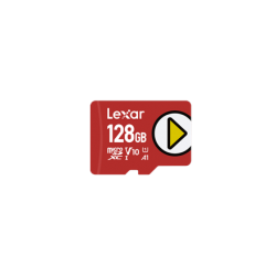 Lexar UHS-I  MicroSDXC, 128 GB, Flash memory class 10, Red, A1, V10, U1, 150 MB/s | LMSPLAY128G-BNNNG