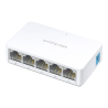 Mercusys | Switch | MS105 | Unmanaged | Desktop | 10/100 Mbps (RJ-45) ports quantity 5 | 1 Gbps (RJ-45) ports quantity | SFP ports quantity | PoE ports quantity | PoE+ ports quantity | Power supply type External | month(s)