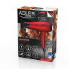 Adler Hair Dryer AD 2258 2100 W, Number of temperature settings 3, Red