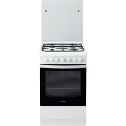 INDESIT Cooker IS5G5PHW/E Hob type  Gas, Oven type Electric, White, Width 50 cm, Grilling, 60 L, Depth 60 cm
