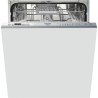 Hotpoint Dishwasher HIC 3C41 CW Built-in, Width 59.8 cm, Number of place settings 14, Number of programs 6, C, Display, Silver