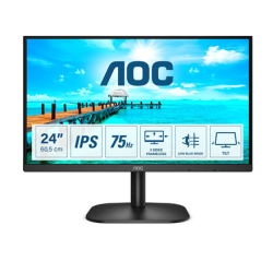 AOC Thin and Sleek Monitor 24B2XD 23.8 ", IPS, FHD, 1920 x 1080, 16:9, 4 ms, 250 cd/m², Black