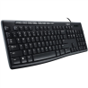 Logitech K200  Wired keyboard, USB, RU, Black