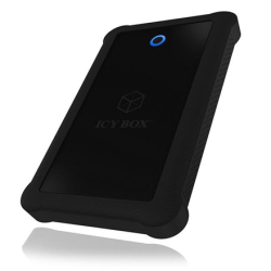 Raidsonic ICY BOX IB-233U3-B External enclosure for 2.5" SATA HDD/SSD with USB 3.0 interface and silicone protection sleeve 2.5", USB 3.0