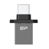 Silicon Power USB-C Flash Drive Mobile C20 16 GB, USB Type-C 3.2 Gen 1 (USB 3.1, USB 3.0, USB 2.0 compatible), Grey/Black