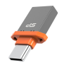 Silicon Power USB-A and USB-C Flash Drive Mobile C21 16 GB, USB Type-C/Type-A 3.2 Gen 1 (USB 3.1, USB 3.0, USB 2.0 compatible), Grey/Orange