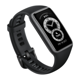 Huawei Band 6 Smart watch, AMOLED, Touchscreen, Heart rate monitor, Activity monitoring 24/7, Waterproof, Graphite Black | 55026633