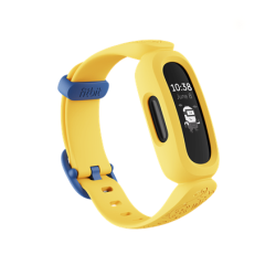 Fitbit Ace 3 Fitness tracker, PMOLED, Heart rate monitor, Waterproof, Bluetooth, Black/Minions Yellow | FB419BKYW