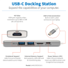 Tripp Lite USB-C Dock U442-DOCK10-S Single Display/1xHDMI 2.0/up to 4K/2xUSB 3.2/microSD/support PD 60W/Silver/Power Supply not included