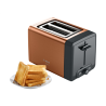 Bosch DesignLine Toaster TAT4P429 Power 970 W Number of slots 2 Housing material Stainless Steel Copper/Black