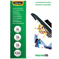 Fellowes Laminating Pouch 100 µ, 216x303 mm - A4, 100 pcs | 5351111