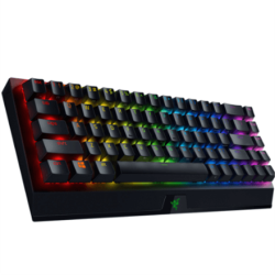 Razer | BlackWidow V3 Mini HyperSpeed | Mechanical Gaming Keyboard | RGB LED light | US | Wireless | Black | Bluetooth | Yellow Switch | Wireless connection | RZ03-03890100-R3M1