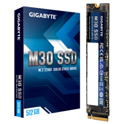 Gigabyte SSD GP-GM30512G-G 512 GB, SSD form factor M.2 2280, SSD interface PCI-Express 3.0 x4, NVMe 1.3, Write speed 2600 MB/s, Read speed 3500 MB/s