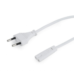 Gembird Power cord, 1.8 m White, EU input 2 pin plug | PC-184/2-W
