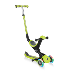 Globber Scooter Go Up Deluxe Lights Scooter, Green | 4100301-0342