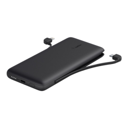 Belkin BOOST CHARGE Plus Power Bank 10000 mAh Integrated LTG and USB-C cables Black | BPB006btBLK
