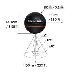 Deeper Smart Sonar PRO+2 Sonar, Black | ITGAM1080