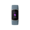Fitbit Charge 5 Fitness tracker GPS (satellite) Aluminium, Glass, Resin AMOLED Touchscreen Activity monitoring 24/7 Waterproof Bluetooth Steel Blue/Platinum