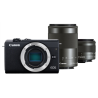 Canon EOS M200 + EF-M 15-45 + 55-200 IS STM SLR camera, Megapixel 24.1 MP, Image stabilizer, ISO 25600, Display diagonal 3.0 ", Wi-Fi, Automatic, manual, Frame rate 24, 25, 30, 50, 60, 120 fps, CMOS, Black