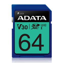 ADATA | Premier Pro | UHS-I | 64 GB | SDXC | Flash memory class 10 | ASDX64GUI3V30S-R