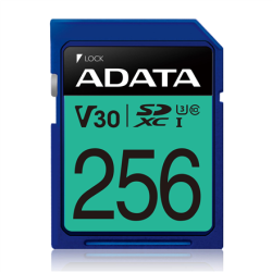 ADATA Premier Pro UHS-I SDXC, 256 GB, Flash memory class 10, U3, V30, 85 MB/s, 100 MB/s | ASDX256GUI3V30S-R