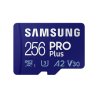 Samsung PRO PLUS UHS-I 256 GB, microSDXC Memory Card, Flash memory class U3, V30, A2, SD adapter