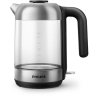 Philips | Kettle | HD9339/80 | Electric | 2200 W | 1.7 L | Stainless steel/Glass | 360° rotational base | Black/Silver