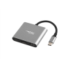 Natec Multi-Port Adapter, Fowler, USB-C, HDMI, USB 3.0 | Natec USB-C Multiport Adapter | NMP-1607 | 0.11 m | Grey | USB Type-C